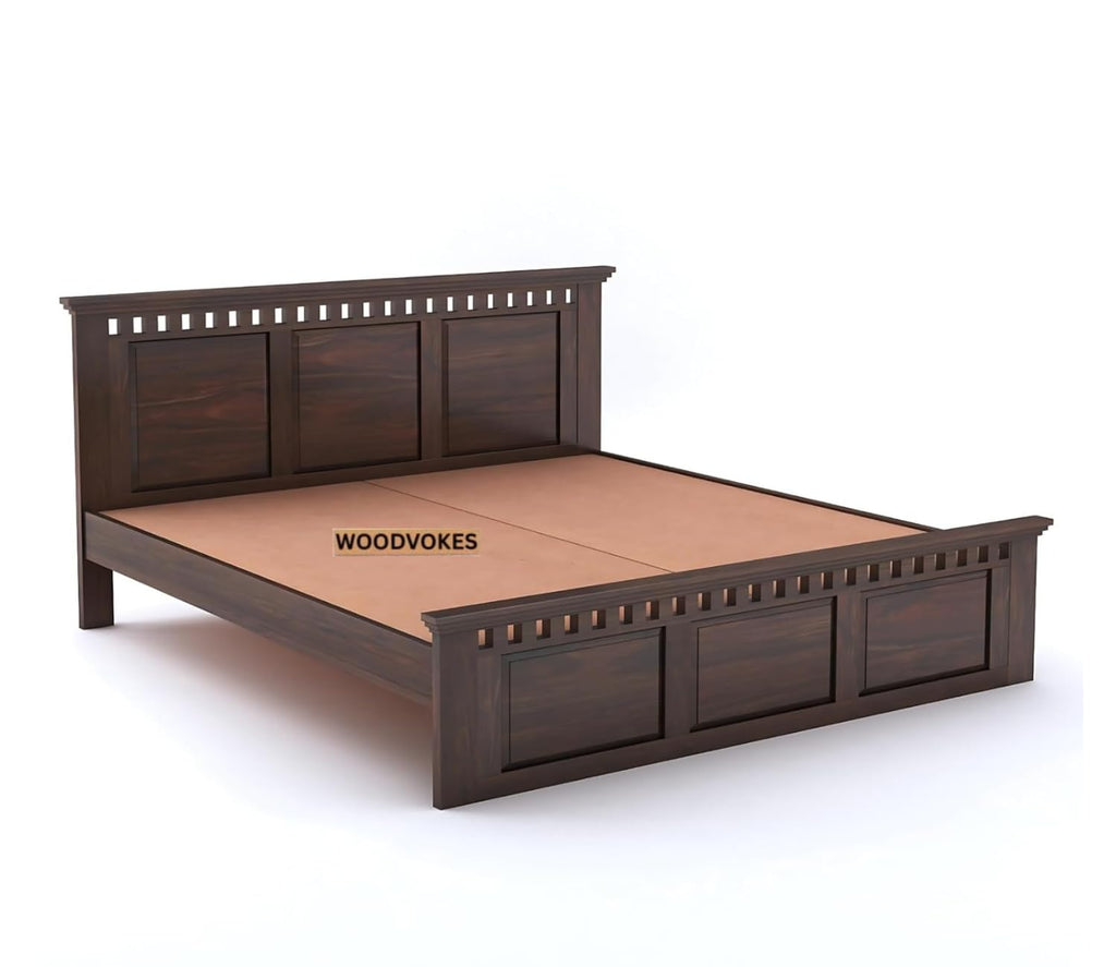 Solid Sheesham Wood queen size Bed Without Storage