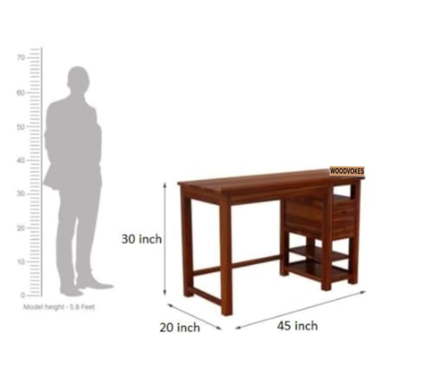 Solid Sheesham Wooden Study Folding Table