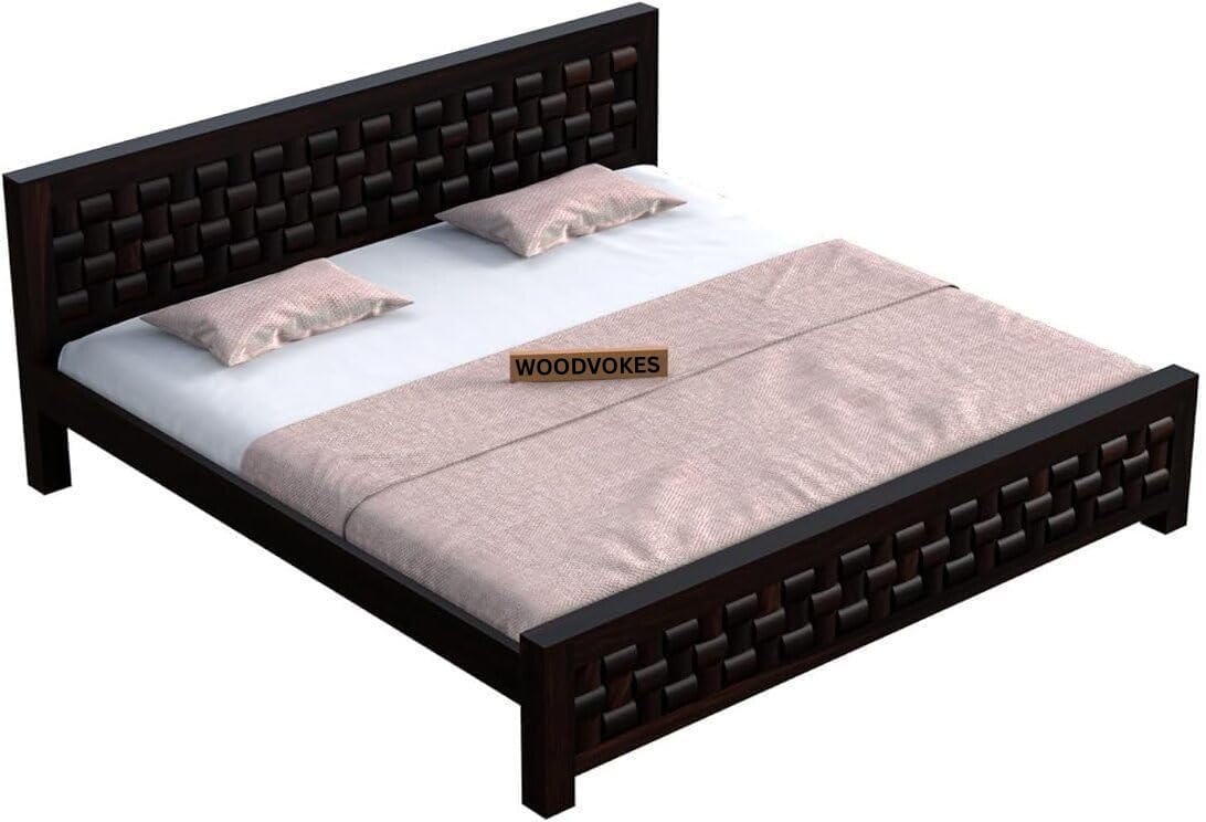 Solid Sheesham Wood king size Bed Without Storage