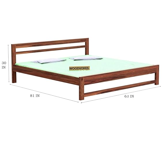 Sheesham Wood queen size Bed Without Storage
