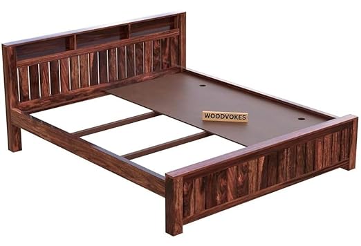 Sheesham Wood queen Size Bed Without Storage