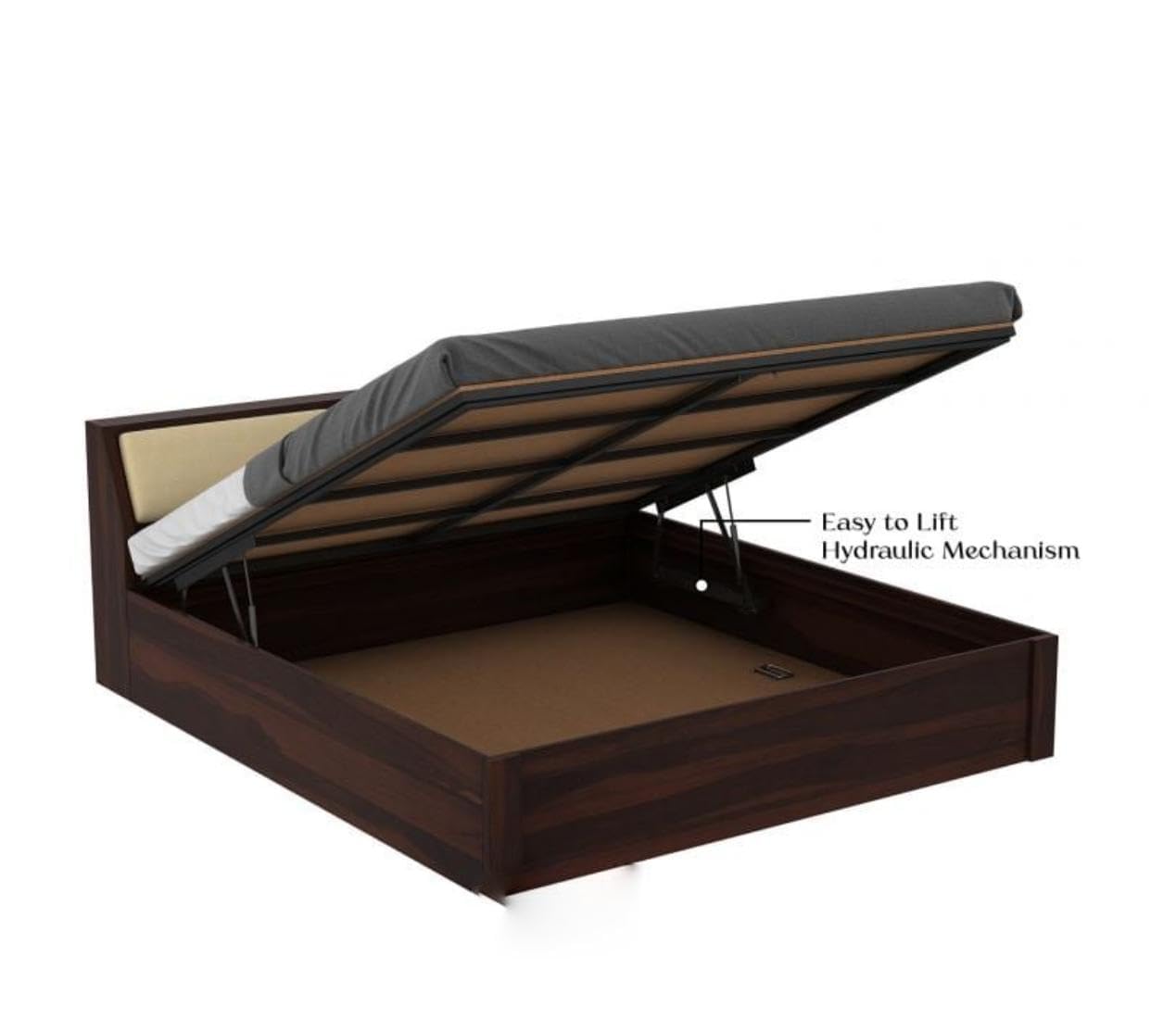 Solid Sheesham Wood queen size Bed with  Storage