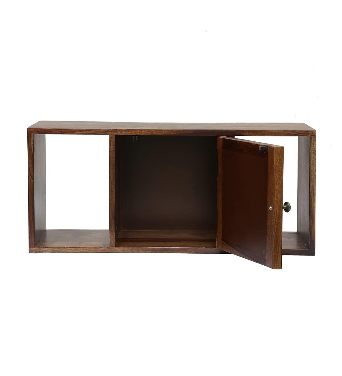 Solid Sheesham Wooden Wall Shelves for Home Library