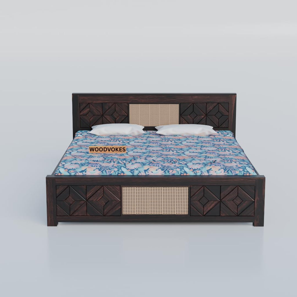 Solid Sheesham Wood king size Bed Without Storage