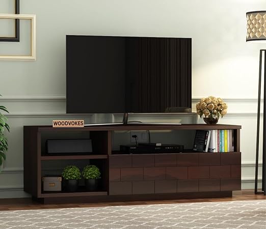 Solid Sheesham Wood TV Unit for Living Room