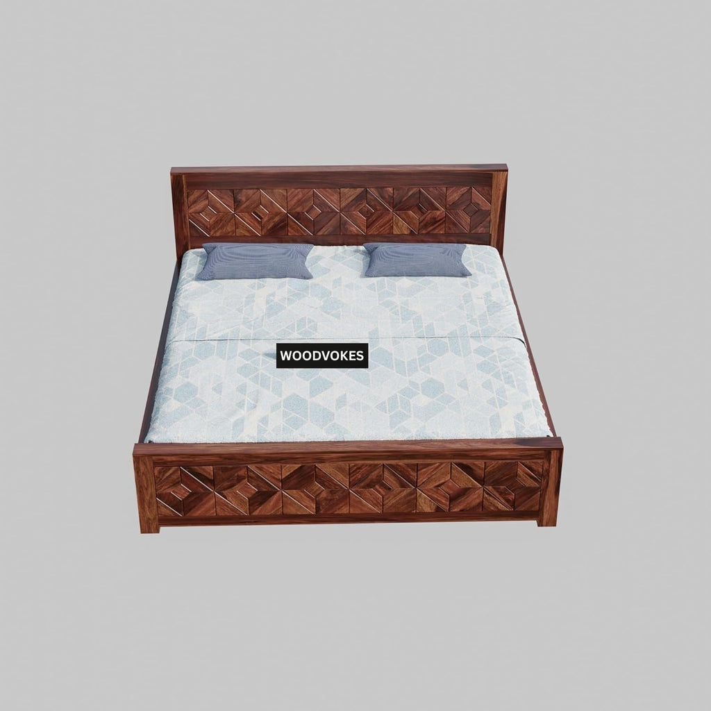Sheesham Wood queen Size Bed Without Storage