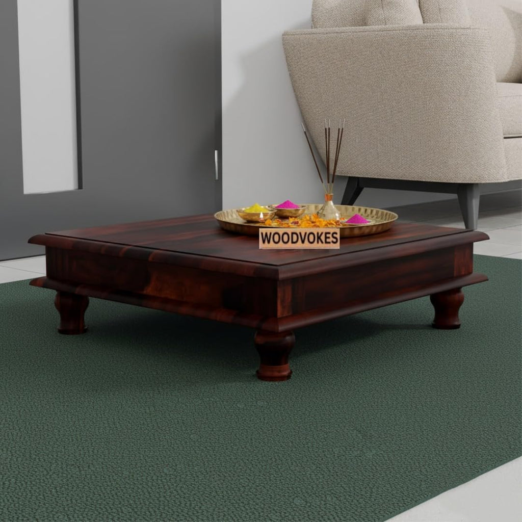 Sheesham Wood Pooja Chowki for Home Temple