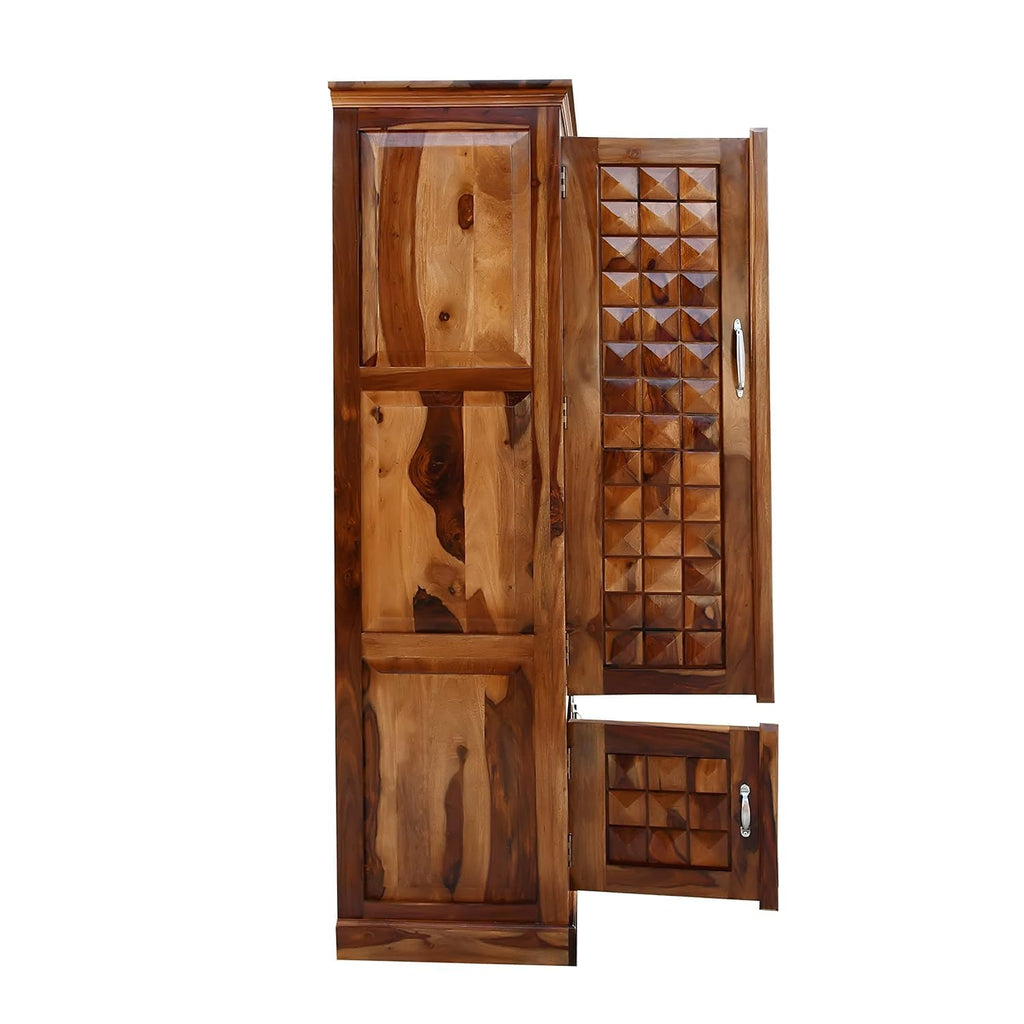 Solid Sheesham Wood Almirah with Four Doors