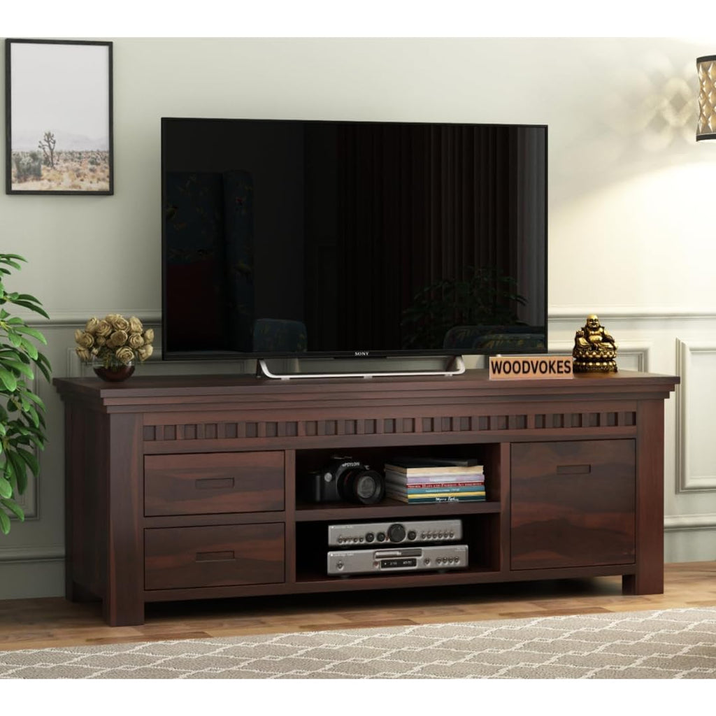 Sheesham Wood TV Cabinet with 2 Drawers