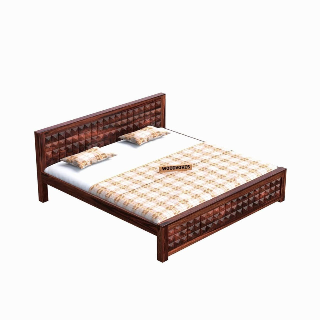 Solid Sheesham Wood queen size Bed Without Storage
