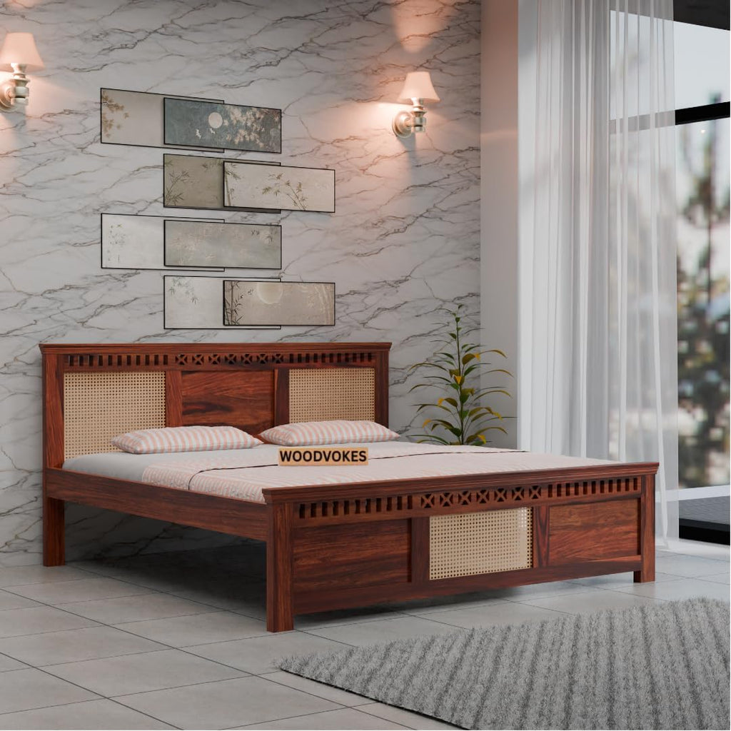 Sheesham Wood queen size Bed Without Storage