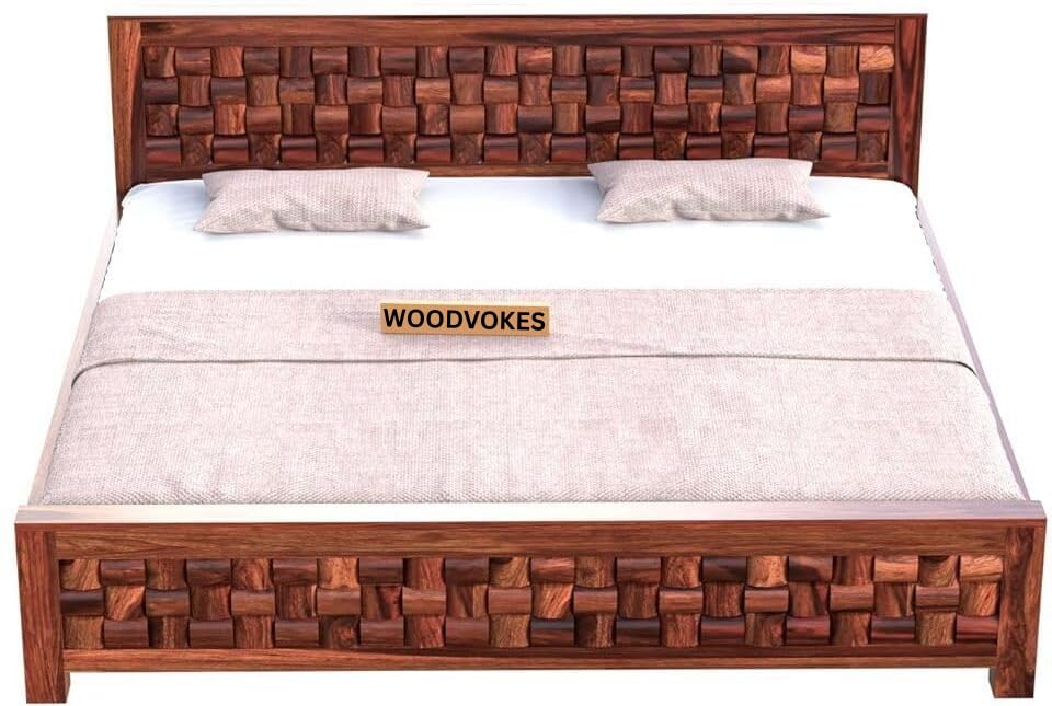 Solid Sheesham Wood queen size Bed Without Storage