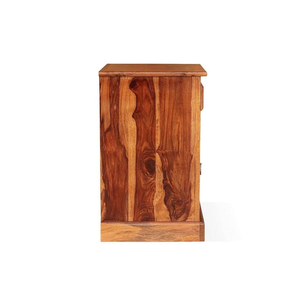 Solid Sheesham Wood Bedside Table for bedroom