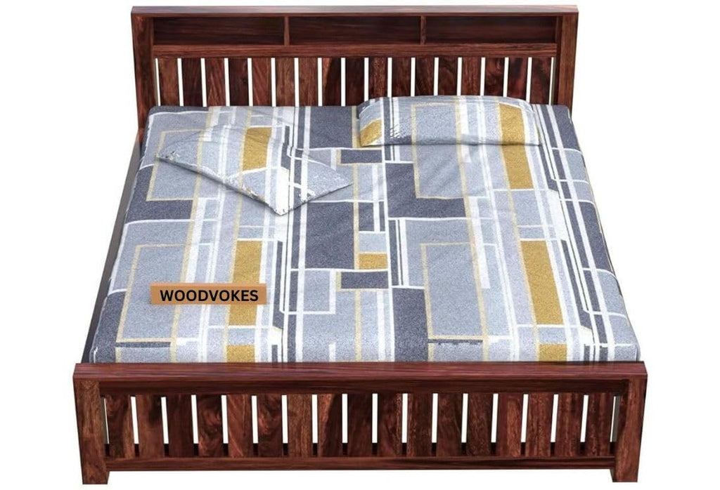 Solid Sheesham Wood king size Bed Without Storage