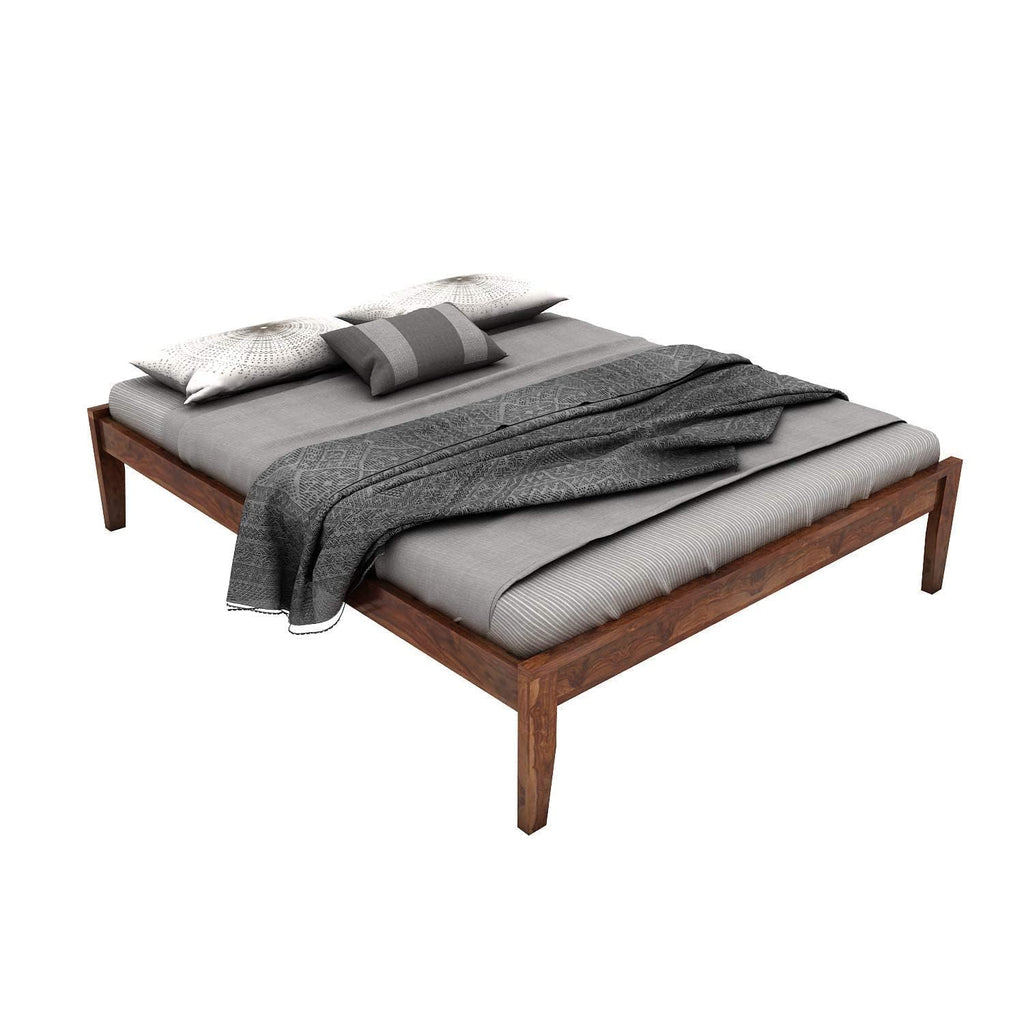 Solid Sheesham Wood Single Bed for living room