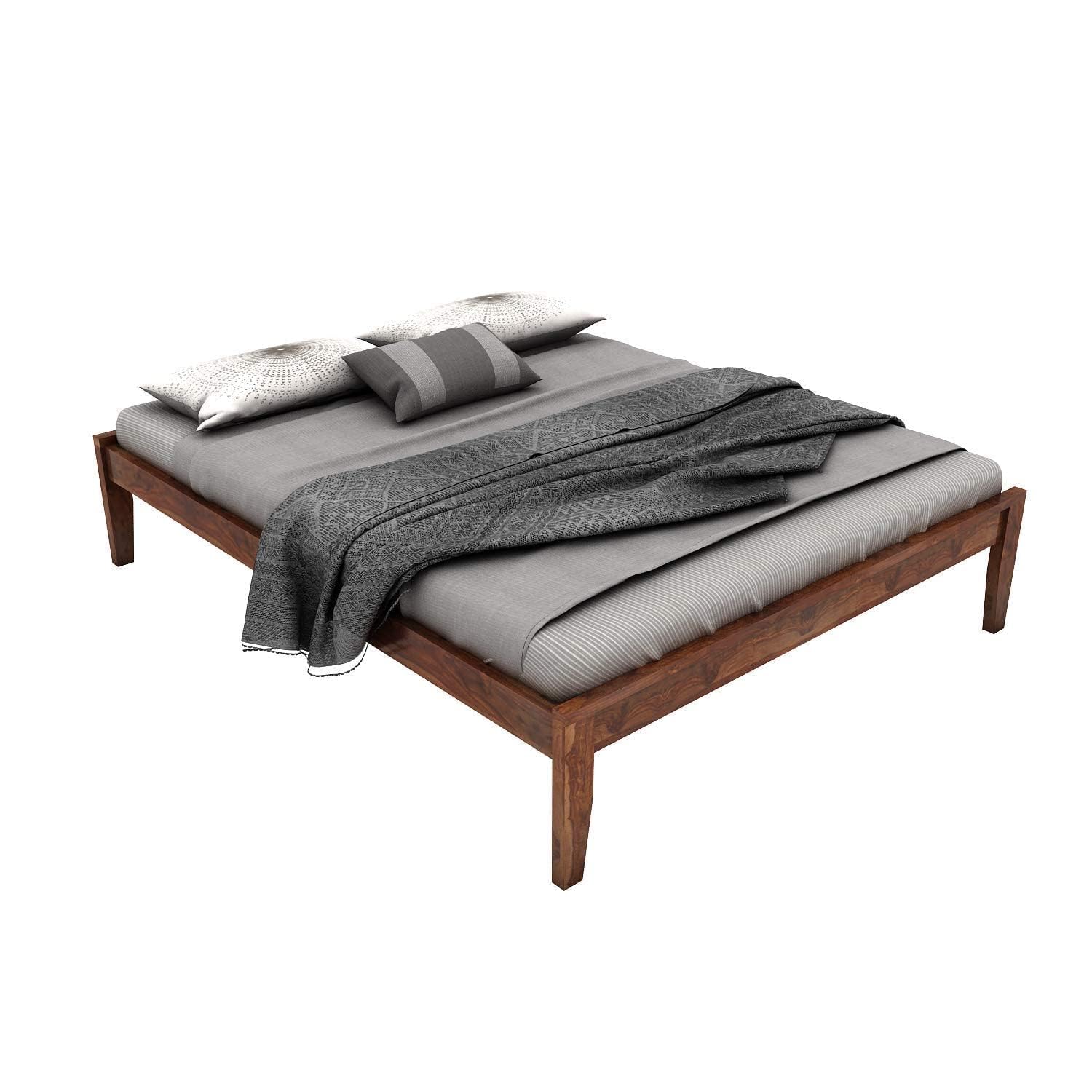 Solid Sheesham Wood Single Bed for living room