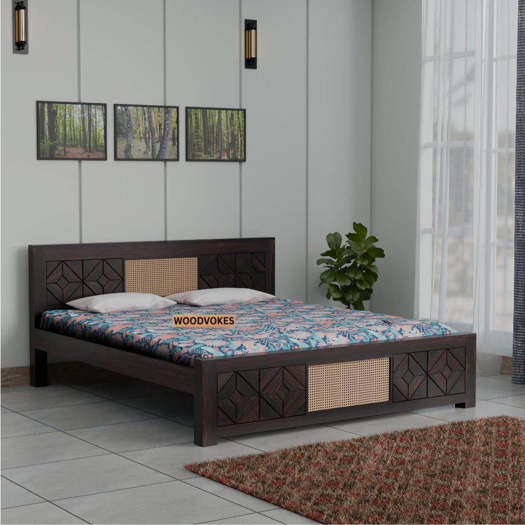 Sheesham Wood queen size Bed Without Storage