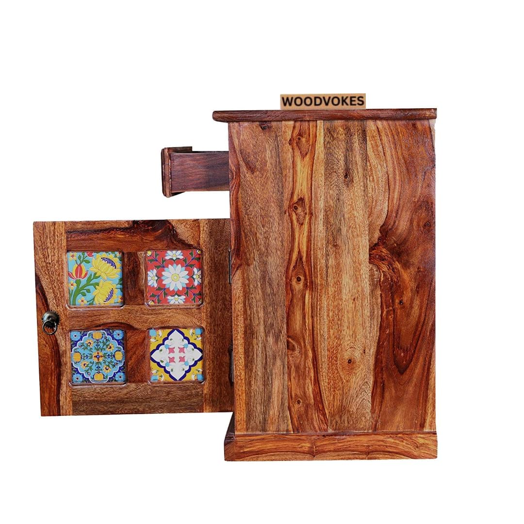 Solid Sheesham Wood Bedside Table