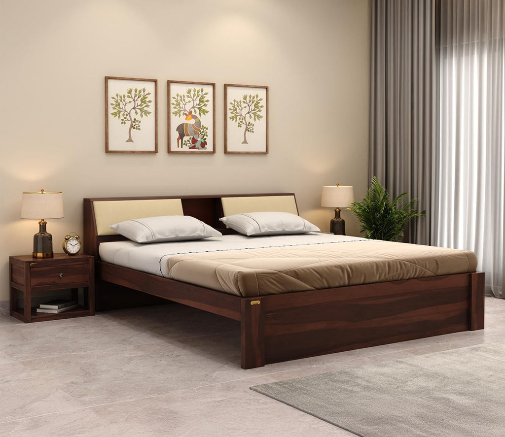 Solid Sheesham king Size Bed without storage
