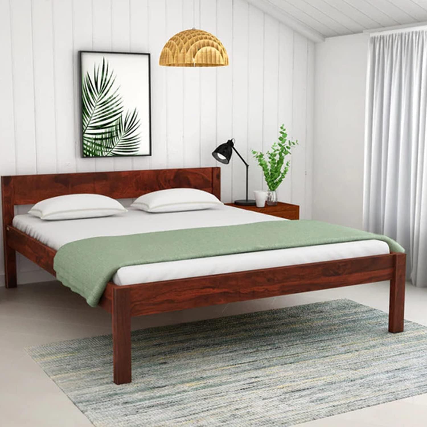 Sheesham Wood queen size Bed Without Storage